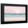 thumbnail image 1 of Straatsma, Leah 14x12 Black Modern Framed Museum Art Print Titled - Pinky Beach With Birds, 1 of 5