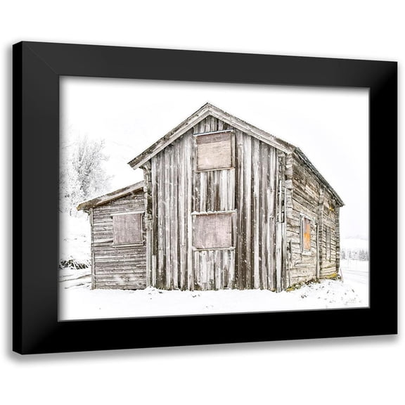 Straatsma, Leah 14x12 Black Modern Framed Museum Art Print Titled - Wooden Cabin