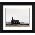 thumbnail image 1 of Straatsma, Leah 14x12 Black Ornate Wood Framed with Double Matting Museum Art Print Titled - Chruch and Mountains, 1 of 4
