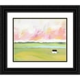 thumbnail image 1 of Straatsma, Leah 14x12 Black Ornate Wood Framed with Double Matting Museum Art Print Titled - Farm House by The Lake, 1 of 4