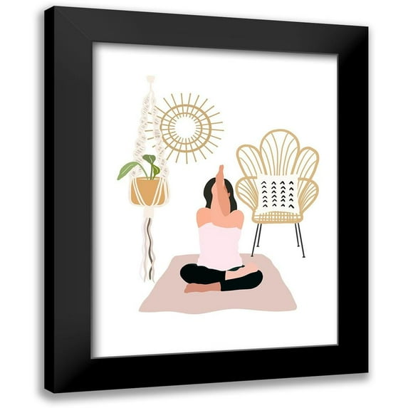Straatsma, Leah 15x18 Black Modern Framed Museum Art Print Titled - Calming Yoga
