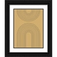 thumbnail image 1 of Straatsma, Leah 15x18 Black Ornate Wood Framed with Double Matting Museum Art Print Titled - Abstract Rainbow Ochre, 1 of 4