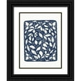 thumbnail image 1 of Straatsma, Leah 15x18 Black Ornate Wood Framed with Double Matting Museum Art Print Titled - Blue Lino Floral, 1 of 4