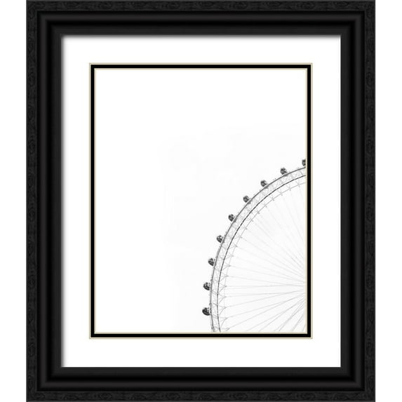 Straatsma, Leah 15x18 Black Ornate Wood Framed with Double Matting Museum Art Print Titled - NYC Sky Wheel