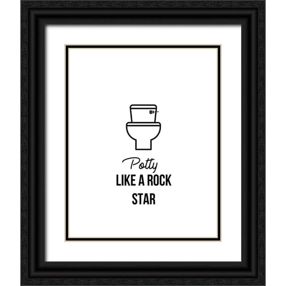 Straatsma, Leah 15x18 Black Ornate Wood Framed with Double Matting Museum Art Print Titled - Potty Like