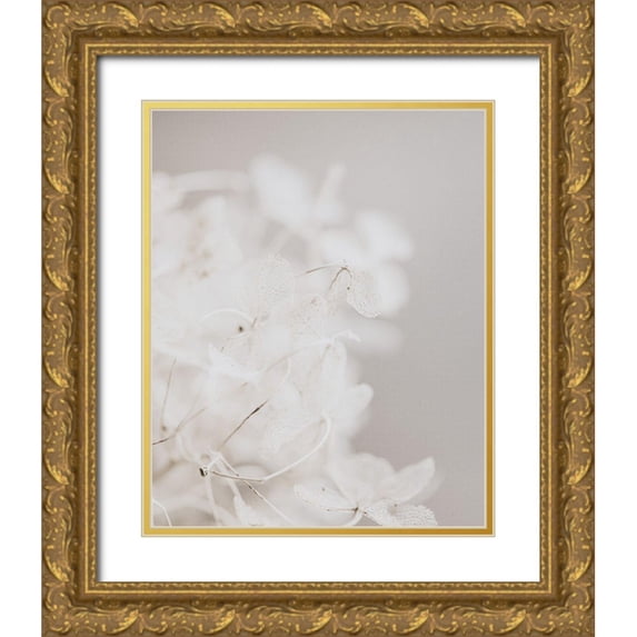 Straatsma, Leah 15x18 Gold Ornate Wood Framed with Double Matting Museum Art Print Titled - White Wilflowers