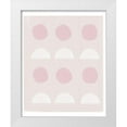 thumbnail image 1 of Straatsma, Leah 15x18 White Modern Wood Framed Museum Art Print Titled - Abstract Pink Circles, 1 of 4