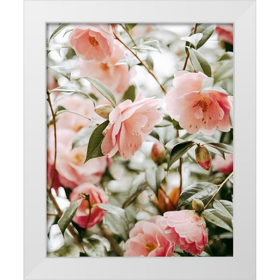 Straatsma, Leah 15x18 White Modern Wood Framed Museum Art Print Titled - Moody Pink FLorals 16x20