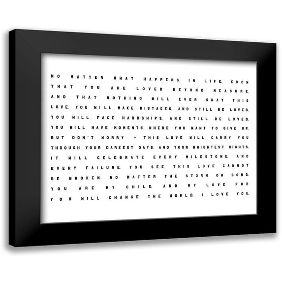 Straatsma, Leah 18x15 Black Modern Framed Museum Art Print Titled - No Matter What