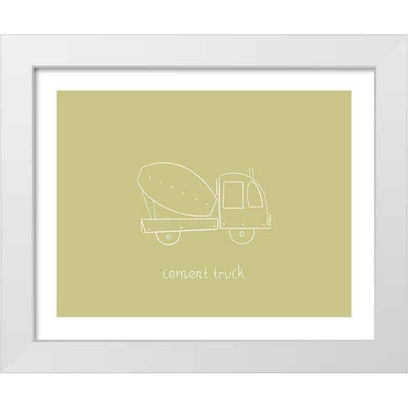 Straatsma, Leah 18x15 White Modern Wood Framed Museum Art Print Titled - Cement Truck