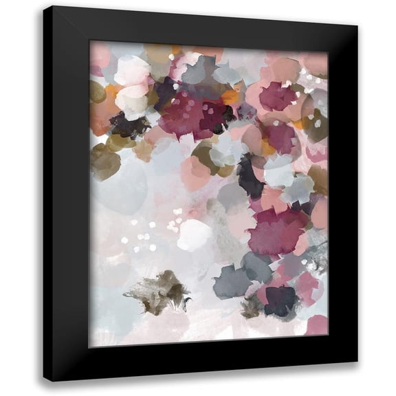Straatsma, Leah 19x24 Black Modern Framed Museum Art Print Titled - Fall Leaves Watercolor Abstract