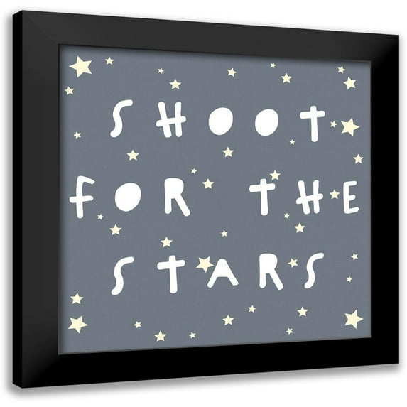 Straatsma, Leah 20x20 Black Modern Framed Museum Art Print Titled - Shoot For The Stars_Square