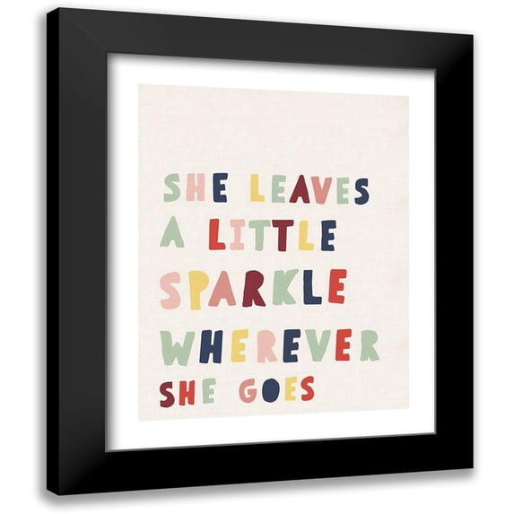 Straatsma, Leah 20x24 Black Modern Framed Museum Art Print Titled - She Leaves a Little Sparkle