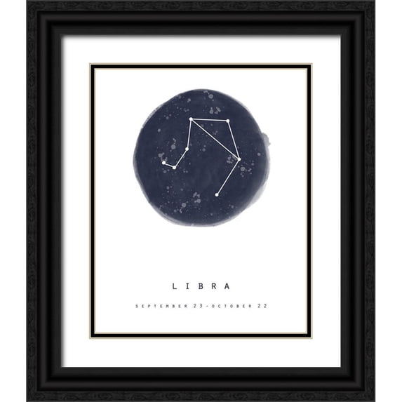 Straatsma, Leah 20x24 Black Ornate Wood Framed with Double Matting Museum Art Print Titled - Libra