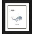 thumbnail image 1 of Straatsma, Leah 20x24 Black Ornate Wood Framed with Double Matting Museum Art Print Titled - Ww Is For Whale, 1 of 4