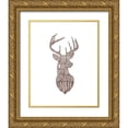 thumbnail image 1 of Straatsma, Leah 20x24 Gold Ornate Wood Framed with Double Matting Museum Art Print Titled - Deck The Deer, 1 of 4