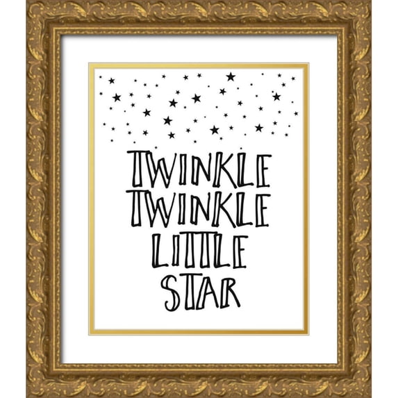 Straatsma, Leah 20x24 Gold Ornate Wood Framed with Double Matting Museum Art Print Titled - Twinkle Twinkle Little Star