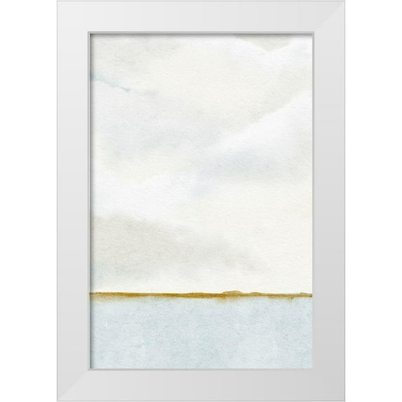 Straatsma, Leah 23x32 White Modern Wood Framed Museum Art Print Titled - Morning View From The Dock 1