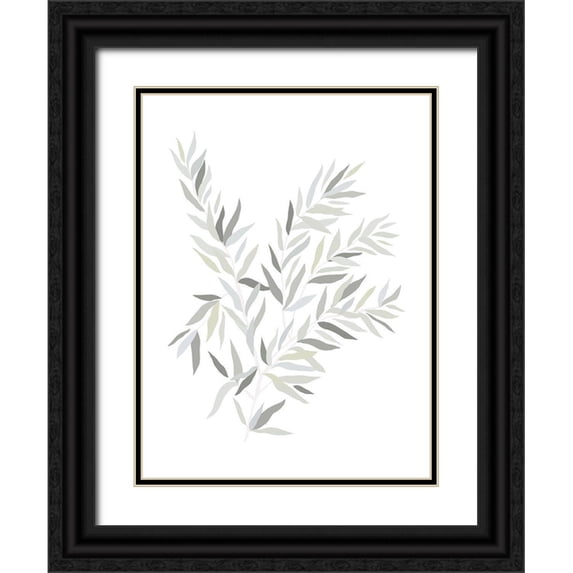 Straatsma, Leah 25x32 Black Ornate Wood Framed with Double Matting Museum Art Print Titled - Neutral Leaves