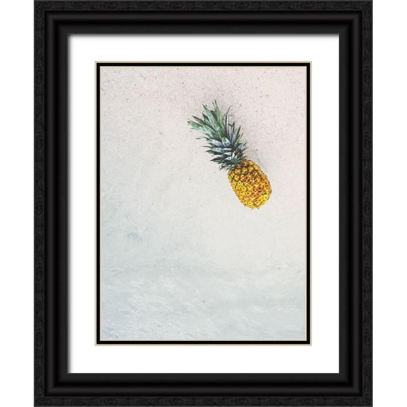 Straatsma, Leah 25x32 Black Ornate Wood Framed with Double Matting Museum Art Print Titled - Rosy Pineapple.