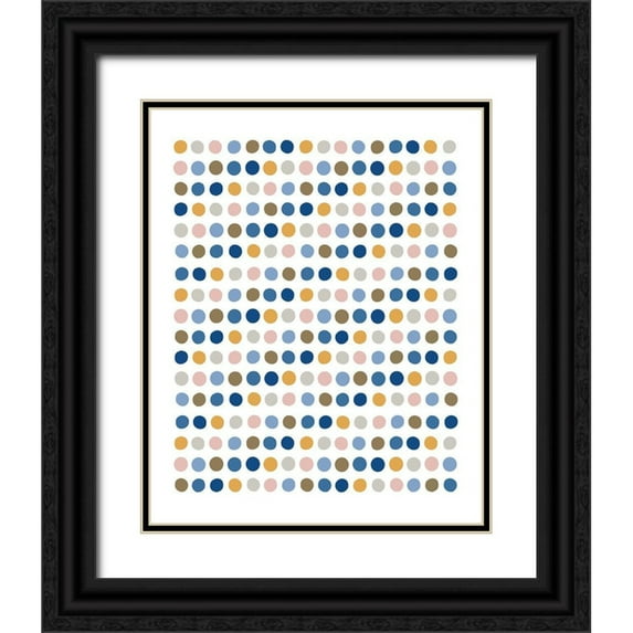 Straatsma, Leah 26x32 Black Ornate Wood Framed with Double Matting Museum Art Print Titled - Happy Dots
