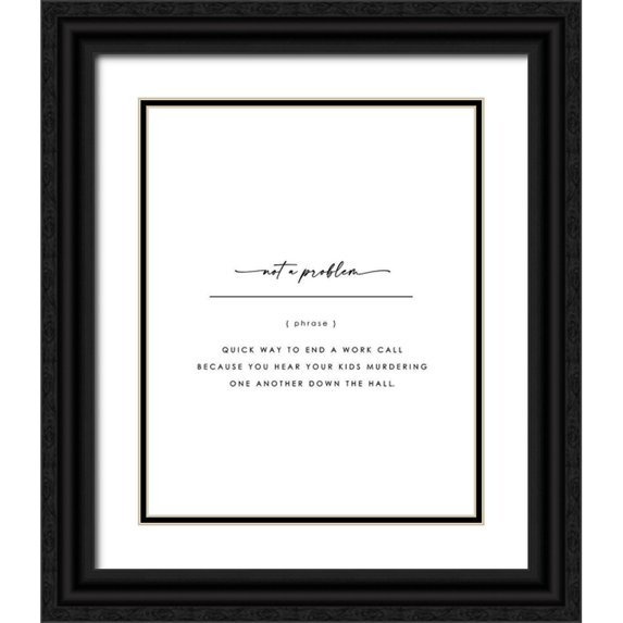 Straatsma, Leah 26x32 Black Ornate Wood Framed with Double Matting Museum Art Print Titled - Not A Problem