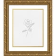 thumbnail image 1 of Straatsma, Leah 26x32 Gold Ornate Wood Framed with Double Matting Museum Art Print Titled - Black Rose 1, 1 of 4