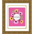 thumbnail image 1 of Straatsma, Leah 26x32 Gold Ornate Wood Framed with Double Matting Museum Art Print Titled - HOME Florals Hot Pink, 1 of 4