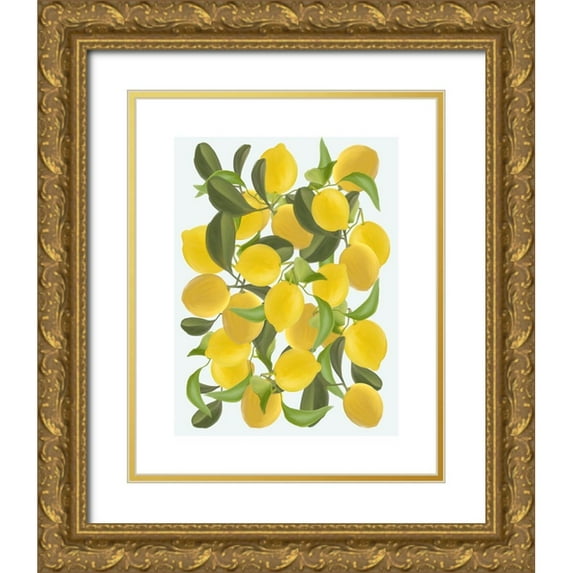 Straatsma, Leah 26x32 Gold Ornate Wood Framed with Double Matting Museum Art Print Titled - Lemons B