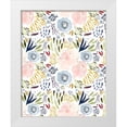 thumbnail image 1 of Straatsma, Leah 26x32 White Modern Wood Framed Museum Art Print Titled - Floral Pink Blue, 1 of 4