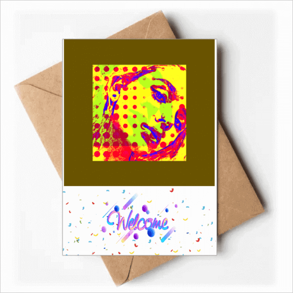 Strabismus Countenance Splendid Lady Welcome Back Greeting Cards Envelopes Blank
