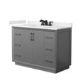 thumbnail image 1 of Wyndham Collection WCF414148SGBWQUS3MXX Strada 48" Free Standing Single Basin Vanity Set -, 1 of 7