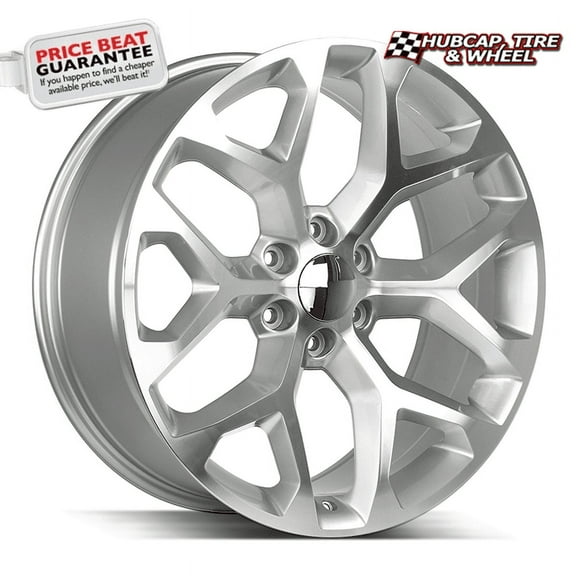 Strada 6x139.7 22" Inch Wheel Rim Snowflake R176 22x9 +31mm Silver MACHINED