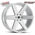 thumbnail image 1 of Strada Coda 24X10 Brushed Face Silver Custom Wheel- 6x139.7 Bolt Pattern, 24mm Offset, 1 of 1