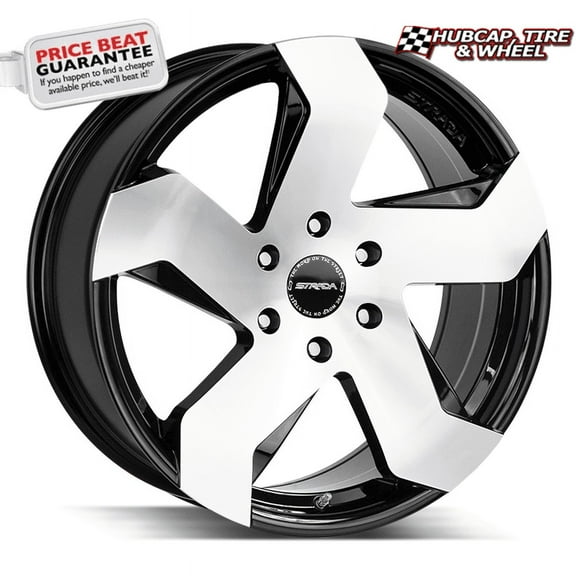 Strada Coltello 22X9 Gloss Black Machined Custom Wheel- 5x114.3 Bolt Pattern, 35mm Offset