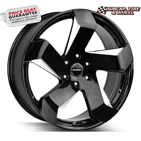 Strada Coltello 22X9 Gloss Black Milled Custom Wheel- 5x112 Bolt Pattern, 35mm Offset