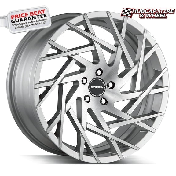 Strada NIDO Brushed Face Silver - 22X9-5x114.3 Bolt Pattern, 35 Offset