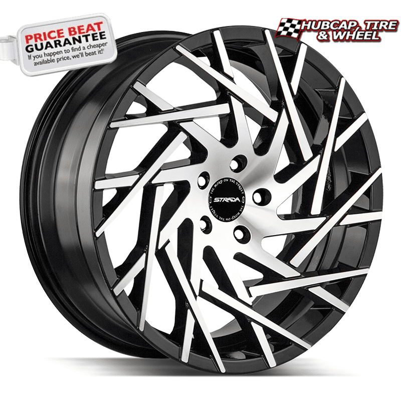 Strada Nido 22X9 Gloss Black Machined Custom Wheel- 5x112 Bolt Pattern ...