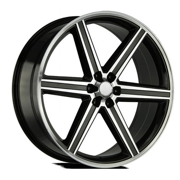 Strada OE Replica Iroc Gloss Black Machined - 24X10-6X139.7 Bolt Pattern, 13mm Offset