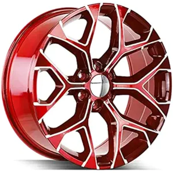 Strada OE Replica SNOWFLAKE Candy Red Milled - 26X10-6X139.7 Bolt Pattern, 31 Offset