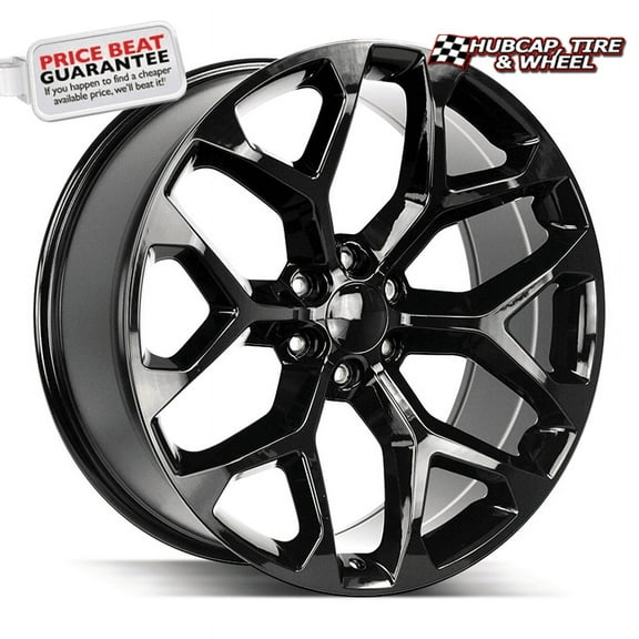 Strada OE Replica Snowflake All Gloss Black - 26X10-6x139.7 Bolt Pattern, 31mm Offset