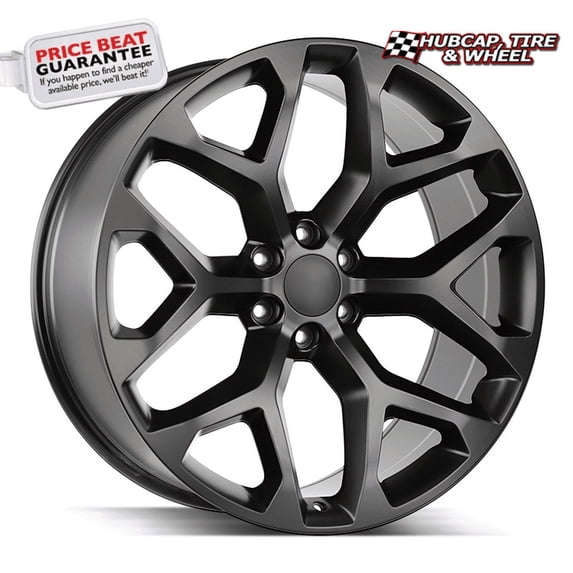 Strada OE Replica Snowflake Flat Black - 24X10-6x139.7 Bolt Pattern, 31mm Offset