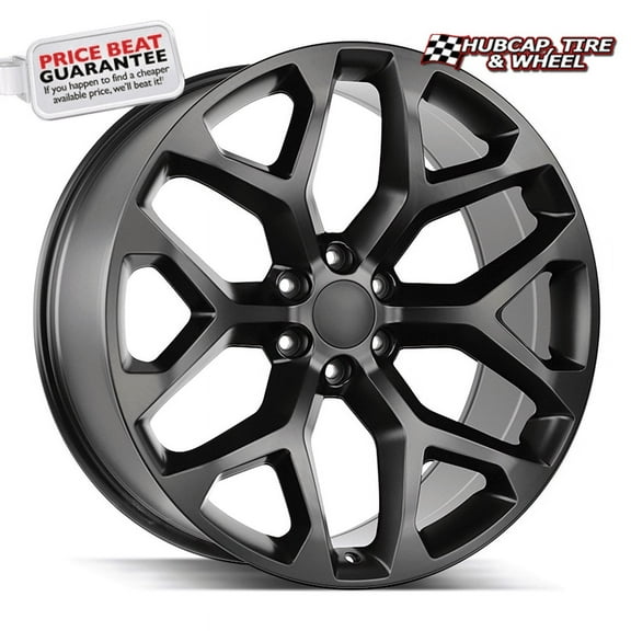 Strada OE Replica Snowflake Flat Black - 26X10-6x139.7 Bolt Pattern, 31mm Offset