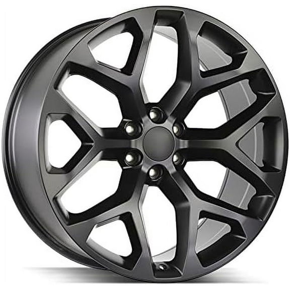 Strada OE Replica Snowflake Flat Black - 28X10-6X139.7 Bolt Pattern, 31mm Offset