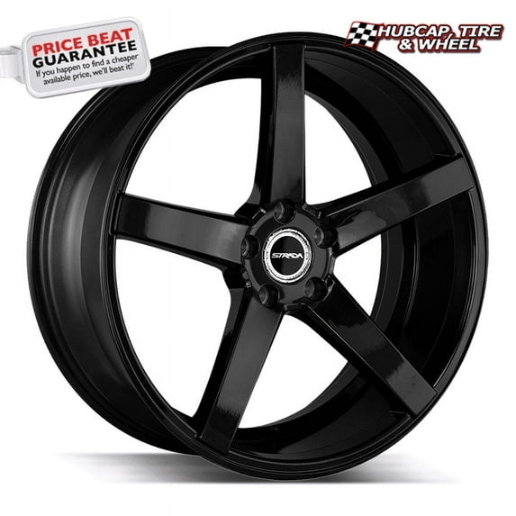 Strada PERFETTO All Gloss Black - 17X7.5-5x100 Bolt Pattern, 35 Offset