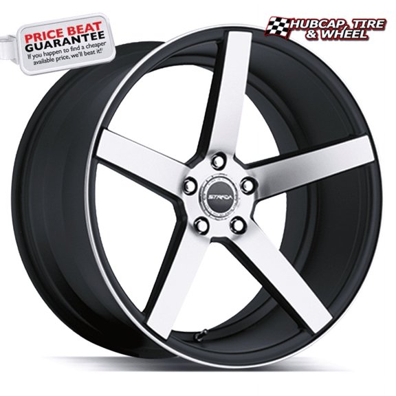 Strada PERFETTO Gloss Black Machined - 18X8-5x120 Bolt Pattern, 40 Offset