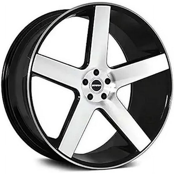 Strada PERFETTO Gloss Black Machined - 22X9.5-5x115 Bolt Pattern, 15 Offset
