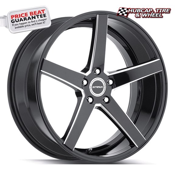 Strada PERFETTO Gloss Black Milled - 20X8.5-5x114.3 Bolt Pattern, 40 Offset