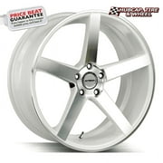Strada Perfetto 20X8.5 White Machined Custom Wheel- 5X112 Bolt Pattern, 35mm Offset