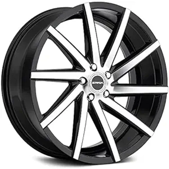 Strada SEGA Gloss Black Machined - 24X9-5x115 Bolt Pattern, 15 Offset